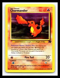 🔥 CHARMANDER Pokemon TCG 2000 Team Rocket Vintage Set Non HOLO # 50/82 - Image 1
