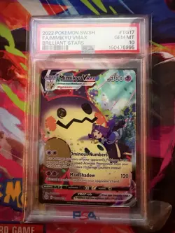 Pokemon Mimikyu VMAX Brilliant Stars Trainer Gallery Ultra Rare Holo PSA 10 TG17 - Image 1
