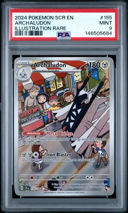 2024 POKEMON SCR EN-STELLAR CROWN ILLUSTRATION RARE #155 ARCHALUDON PSA 9 - Image 1