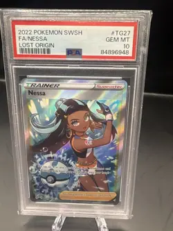 PSA 10: Nessa TG27/TG30 Swsh11: Lost Origin Trainer Gallery Holo - Image 1