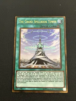 Yugioh | The Grand Spellbook Tower PGL2-EN057 Premium Gold Ultra Rare Mint NM - Image 1