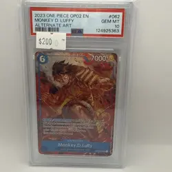 2022 One Piece Monkey D. Luffy Op02 Alternate Art #062 Psa 10 - Image 1