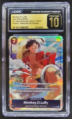 2025 ONE PIECE MONKEY D. LUFFY PROMO ALT ART P-075 CGC 10 PRISTINE PT - Image 1