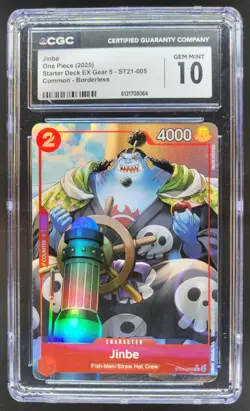 2025 ONE PIECE JINBE BORDERLESS ST21-005 CGC 10 PT - Image 1