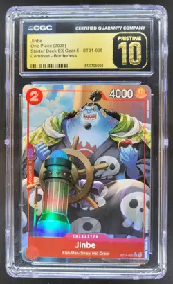 2025 ONE PIECE JINBE BORDERLESS ST21-005 CGC 10 PRISTINE PT - Image 1