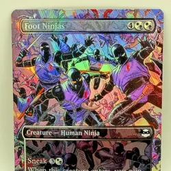 Magic The Gathering Foot Ninjas Foil Secret Lair TMNT 0209 Borderless NM MTG - Image 1