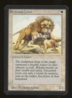 1993 MTG Magic The Gathering Alpha Savannah Lions - Image 1