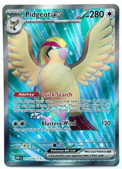 Pidgeot ex 217/197 - Pokemon TCG - Obsidian Flames Ultra Rare Holo - M/NM - Image 1
