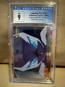 Leaving The Nest Pokemon Topps 1999 Pokemon First Movie Print Silver Foil CGC 9 - Image 1