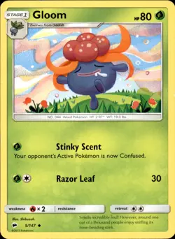 Gloom 5/147 - Pokemon SM - Burning Shadows - LP - Image 1