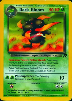 DARK GLOOM 36/82 UNCOMMON TEAM ROCKET POKEMON UNLIMITED LP - Image 1