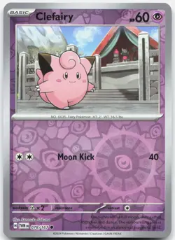 Clefairy 078/167 Common Twilight Masquerade Pokemon Reverse Holo Near Mint - Image 1