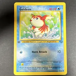 Pokemon Goldeen 1st Edition Jungle 53/64 Common Regular 40 HP Basic - Image 1