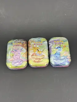 Pokemon Prismatic Evolutions Mini Tins x3 SEALED - in HAND - Image 1