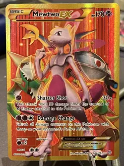 Mewtwo EX (164 Secret Full Art) 164/162 Breakthrough Holo Rare Full Art Pokemon - Image 1