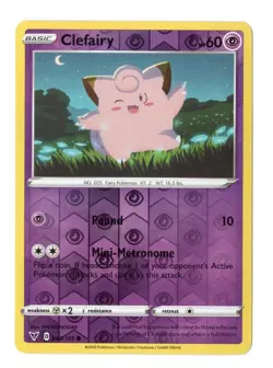 Clefairy 063/185 Common Vivid Voltage Pokemon Reverse Holo Near Mint - Image 1