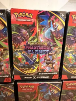 Lot Of 20x! Pokemon TCG Mega Evolution Phantasmal Flames Booster Bundle SEALED - Image 4