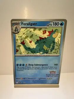 Feraligatr (Illustration Contest 2024) 213 Scarlet & Violet Promo Pokemon NM - Image 1