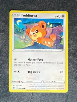 TEDDIURSA 122/189 ASTRAL RADIANCE Cute Teddy Bear Pokemon w/ Moon & Stars | NM - Image 1