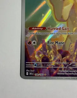 Rapidash 189/182 Pokemon TCG Destined Rivals Full Art Illustration Rare Holo NM - Image 5