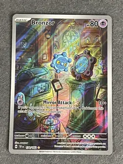 Pokemon TCG Bronzor 170/162 Illustration Rare Temporal Forces NM - Image 1