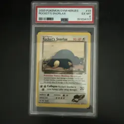 2000 POKEMON GYM HEROES #33 ROCKET'S SNORLAX PSA 6 - Image 1