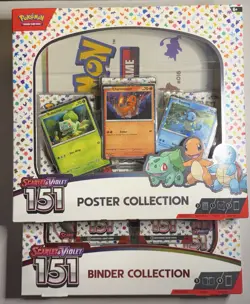 Pokemon TCG S&V 151 Binder Collection + Poster Collection FACTORY SEALED BUNDLE - Image 1