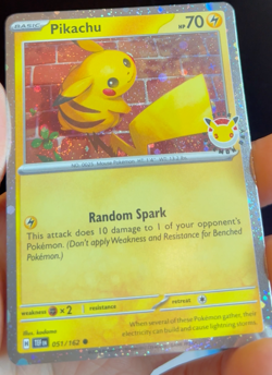 🌀Fart Swirl🌀 Pikachu 051/162 TEF Pokemon Day Stamped Cosmos Holo Promo NM - Image 2