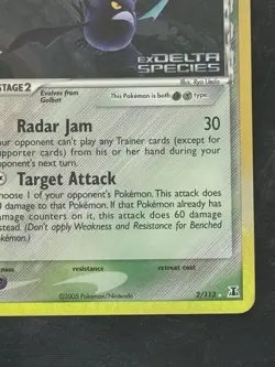 Pokemon TCG Crobat (Delta Species) 2/113 Delta Species Reverse Holo Stamped - Image 4