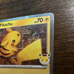 Double cosmic swirl Pokemon TCG Pikachu pokemon day stamp 051/162 pack fresh - Image 2