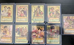 One Piece Card Game Vintage Gold Treasure Rare Japanese Bandai Original Lot Of 9 - Image 1