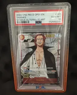 Shanks Manga Op01 Romance Dawn Foil Psa 10 EN - Image 1