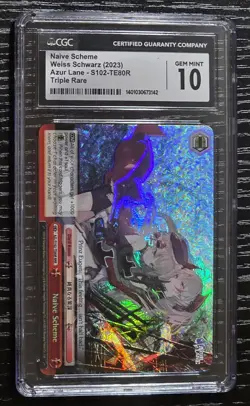 Naive SchemeWeiss Schwarz (2023) Azur Lane - S102-TE80R Triple Rare CGC 10 - Image 3