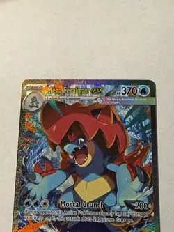 Mega Feraligatr EX Full Art Holo Pokemon TCG Card 370 HP 200 ATK 274/217 - Image 2