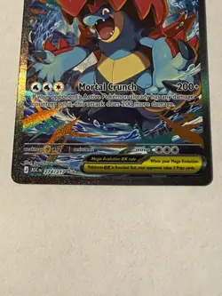 Mega Feraligatr EX Full Art Holo Pokemon TCG Card 370 HP 200 ATK 274/217 - Image 3