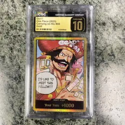 PRISTINE 10 One Piece 2025 Don!! Card Gold Rare Carrying on His Will CGC - Image 1