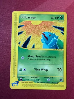 BULBASAUR 95/165 Expedition NON-HOLO E-Series / E-Reader Pokemon TCG card NM - Image 1