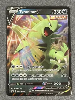 Tyranitar V - SWSH109 - Pokemon Sword & Shield Promo Ultra Rare Holo Card NM - Image 1