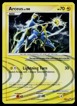 Pokemon Card - Arceus Arceus AR6 Holo Rare - Image 1