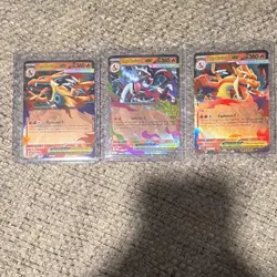 Pokemon TCG Charizard Mega EX Lot 3 Cards English - Image 1