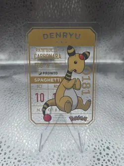 DENRYU Ampharos Pokemon × PRONTO CAFE PROMO Clear Card Japan 2025 - Image 1