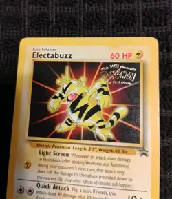 1999 WB First Movie Promo Card Pikachu, Electabuzz Mewtwo Black Star Promo TCG - Image 4