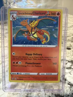 Special Delivery Charizard SWSH075 SWSH SEALED Black Star Promo Card Holo UK NM - Image 1