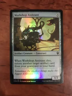 Workshop Assistant Foil MTG Magic the Gathering Card NM Near Mint Commander CMR - Image 1