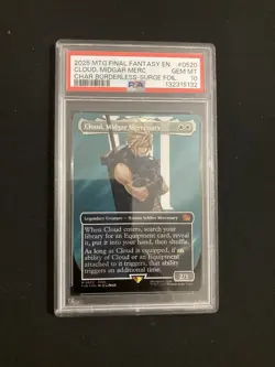 Cloud, Midgar Mercenary (Borderless) (Surge Foil) Final Fantasy Foil Psa10 - Image 1