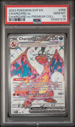 2023 Pokemon Black Star Promo Charizard EX Charizard EX Premium Coll PSA 10 #056 - Image 1