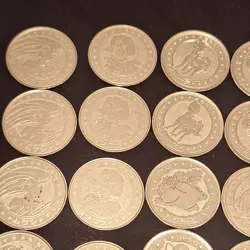 Lot of 41 Vintage Pokemon Meiji Metal Battle Coins Lot Pikachu Charizard - Image 2