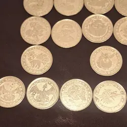 Lot of 41 Vintage Pokemon Meiji Metal Battle Coins Lot Pikachu Charizard - Image 5