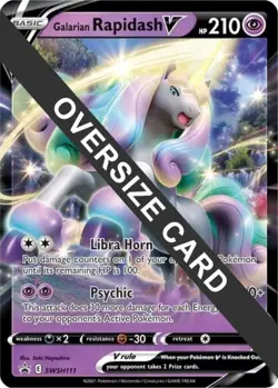 Moderately Played, English Pokemon Holo Galarian Rapidash V - SWSH111 - Oversiz - Image 1