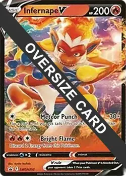 Lightly Played, English Pokemon Holo Infernape V - SWSH252 - Oversized Promo Pok - Image 1